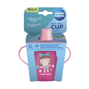 Кружка-непроливайка Canpol babies 31/200 розовая 250 мл