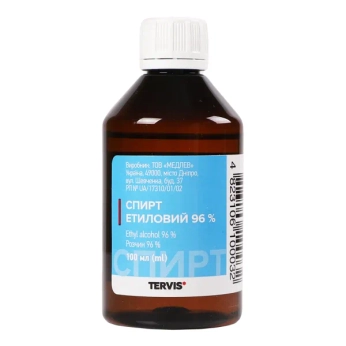 Спирт етиловий 96% розчин флакон 100 мл