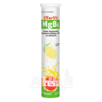 Зест еффервіт MgB6 таблетки шипучі №20