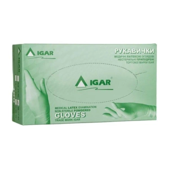 Перчатки медицинские нестерильные латексные с пудрой размер 7-8 пара