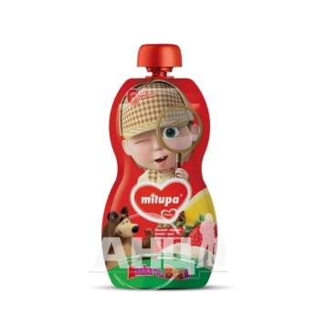 Фруктовое пюре Milupa банан клубника 100 г