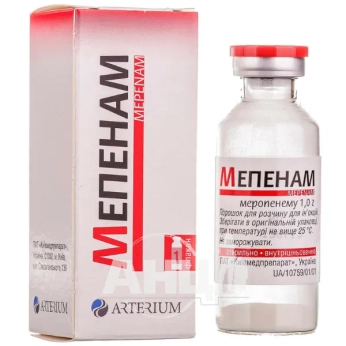 Мепенам порошок для ін'єкцій 1000 мг № 40