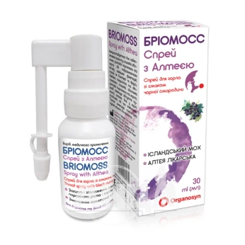 Бриомосс спрей с алтеем для горла 30 мл