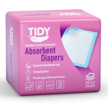 Пеленка гигиеническая Tidy 60х60см №30