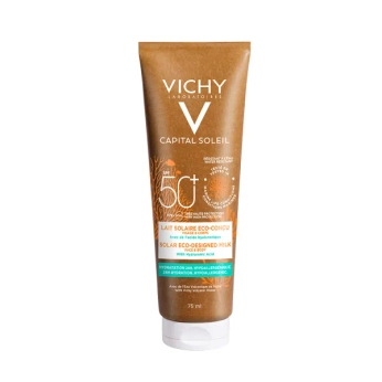 Солнцезащитное увлажняющее молочко Vichy Капіталь Солей SPF 50+ для кожи лица и тела 75 мл
