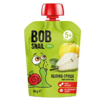 Пюре фруктове Bob Snail Pouch яблуко груша 90 г