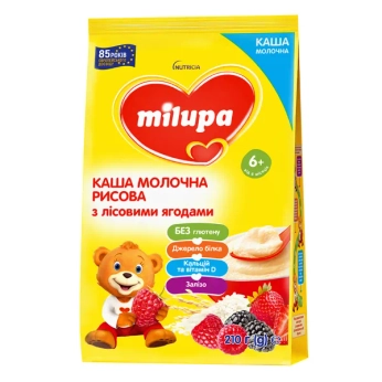 Каша молочна Milupa рисова з лісовими ягодами 210 г