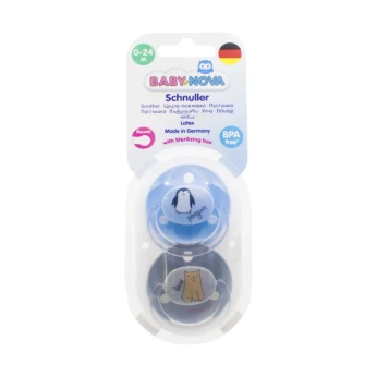 Пустышка TM babynova 23360-3 круглая латексная рисунок и кольцо для мальчиков №2