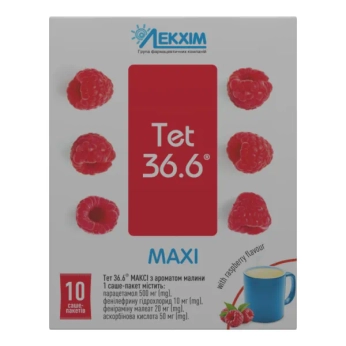 Тет 36,6 Максі порошок для розчину зі смаком малина пакет №10