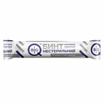 Бинт марлевий медичний BigQ нестерильний 7х14 см