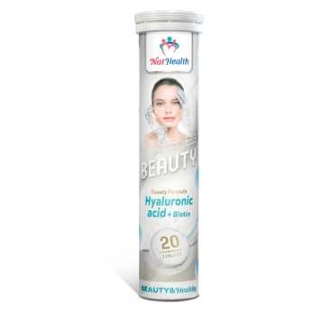 НатХелс Бьюти Гиалуроновая кислота + Биотин шипучие таблетки №20