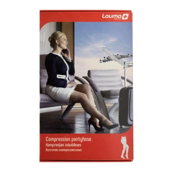 Колготки медицинские компрессионные LAUMA (Лаума) модель AT 404 II класс с лоханкой цвет черный размер 3D