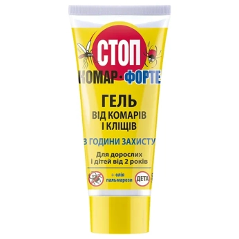 Засіб репелентний Біокон Стоп Комар форте гель від комарів і кліщів 60 мл