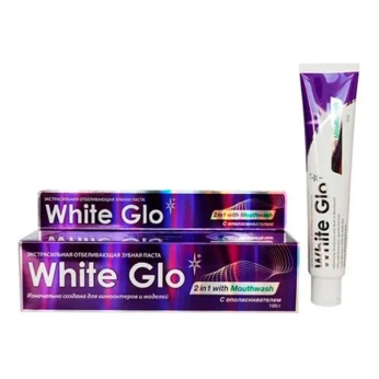 Отбеливающая зубная паста 2 в 1 White Glo с ополаскивателем 100 г