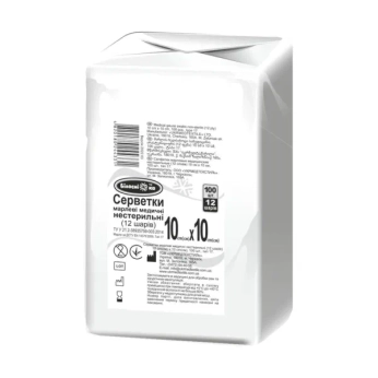 САЛФЕТКИ Н/СТ. 10Х10 12-СЛОЙН. №100