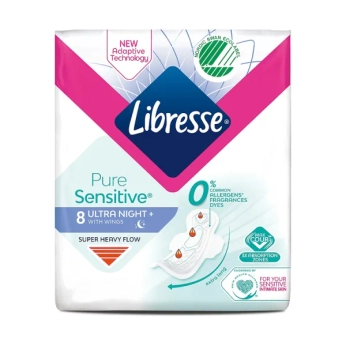 Гигиенические прокладки Libresse Pure Sensitive Ultra Night ночные №8
