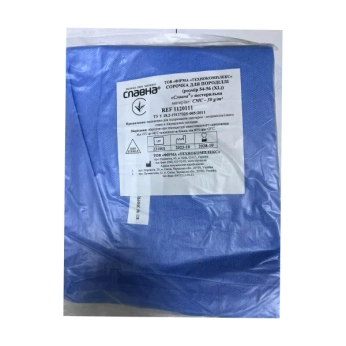 Сорочка для породіллі Славна нестерильна СМС розмір 54-56 XL артикул 1120111