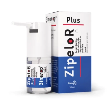 Зіпелор Плюс спрей для горла 1,5 мг/мл + 5 мг/мл флакон 30 мл