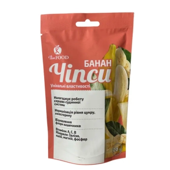Чіпси Слім Фуд Банан сушений 20 г