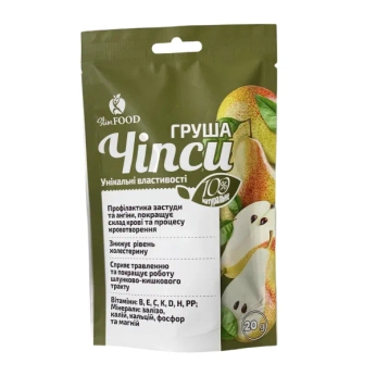 Чіпси Слім Фуд Груша сушена 20 г