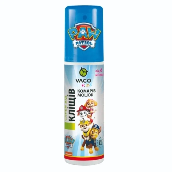Спрей Vaco Sensitive Paw Patrol від комарів, кліщів і мошок з Icaridin 10% для дітей від 6 місяців 80 мл