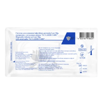 Система ПР Luer Slip одноразовая с металлическим шипом LC Laser Care №1
