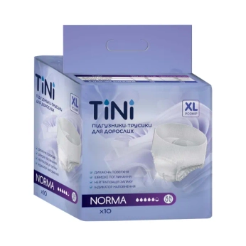Подгузники-трусики для взрослых Tini Norma размер XL (120-160 см) №10