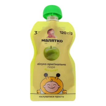 ПЮРЕ МАЛЯТКО ЯБЛОКО ОРИГИН. 120Г П/Э УП   3425