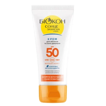 БИОКОН 360123 КРЕМ СОЛ/ЗАЩ Д/ЛИЦА И ЗОНЫ ДЕКОЛЬТЕ SPF50 60МЛ  3399