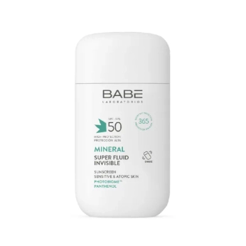 Сонцезахисний мінеральний флюїд Babe Laboratorios Sun Protection SPF 50 з фізичними фільтрами 50 мл