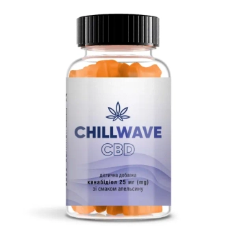 CBD ChillWave ЧиллВейв каннабидиол 25 мг со вкусом апельсина с сахаром жевательные пастилки №30