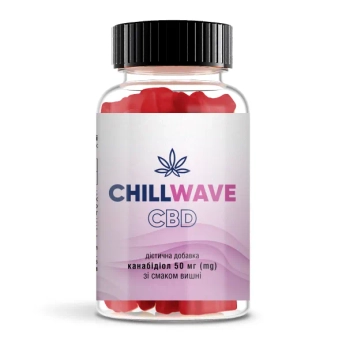 CBD ChillWave ЧиллВейв каннабидиол 50 мг со вкусом вишни с сахаром жевательные пастилки №30