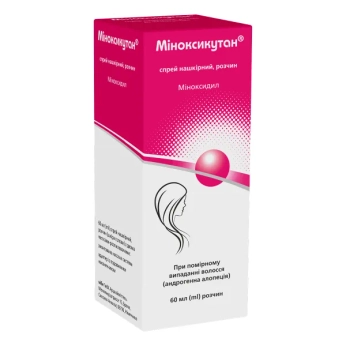 Миноксикутан спрей накожный раствор 20 мг/мл флакон 60 мл
