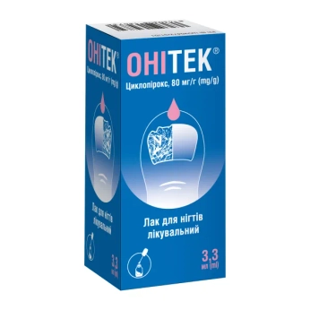 ОНИТЕК ЛАК Д/НОГТЕЙ 80 МГ/Г ФЛ. 3,3 МЛ