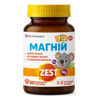 Зест Кідс Магній жувальні пастилки №60