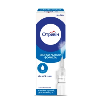 Отривин спрей назальный дозированный 0,1 % флакон с распылителем 10 мл