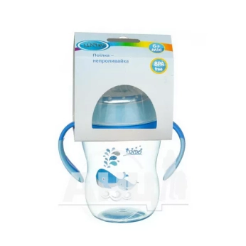 Поїлка-непроливайка Lindo Premium А 42 з ручками і силіконовим носиком 260 мл