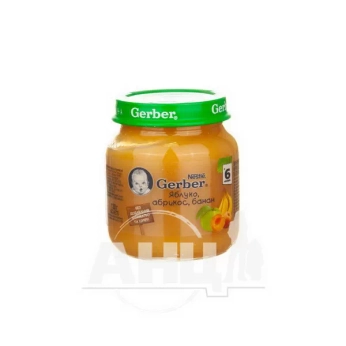 Пюре Gerber яблоко, абрикос, банан 130 г