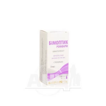 Бимоптик Ромфарм капли глазные раствор 0,3 мг/мл флакон 3 мл