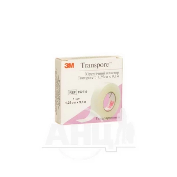 Пластир хірургічний Transpore 1,25 см х 9,14 м