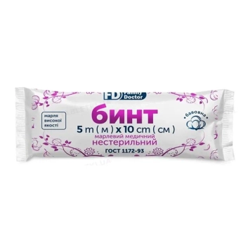 Бинт марлевый медицинский нестерильный FD Family Doctor 5 м х 10 см