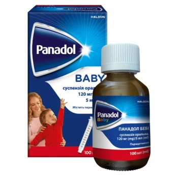 Панадол Беби суспензия оральная 120 мг/5 мл флакон 100 мл