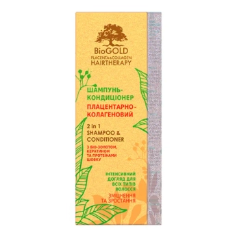 Шампунь-кондиционер для волос Биоголд плацентарно-коллагеновый для всех типов волос 200 мл