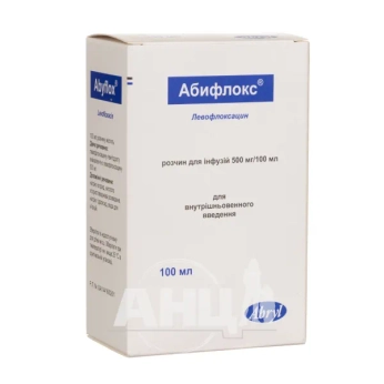 Абифлокс розчин для інфузій 500 мг/100 мл флакон 100 мл №1