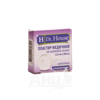 Пластырь медицинский Dr. House на шелковой основе 1,25 см х 500 см