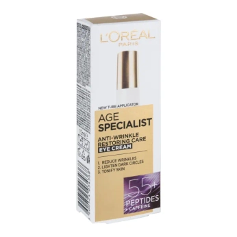 Крем L'oreal Paris Вік експерт Тріо Актив 55+ проти зморшок відновлюючий для шкіри навколо очей 15 мл
