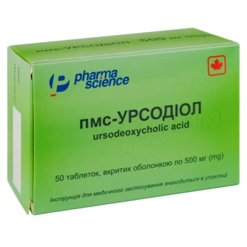 Пмс-Урсодиол таблетки покрытые оболочкой 500 мг блистер №50