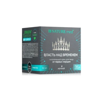 Крем ночной Nature.med Anti Age Власть над временем Timelessness 35+ питательный для лица от первых морщин 50 мл