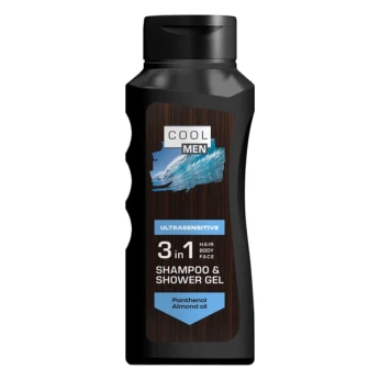Гель-шампунь Cool Men Ultrasensitive 3 в 1 400 мл
