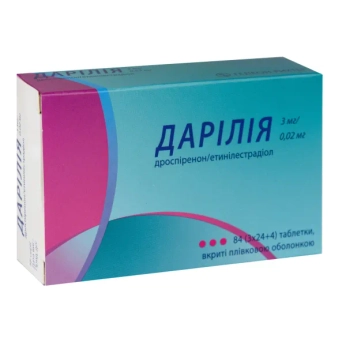 Дарілія таблетки вкриті плівковою оболонкою 3МГ / 0,02МГ №84